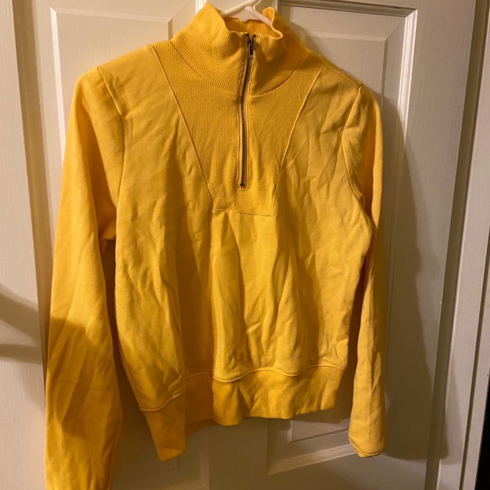 Yellow quarter zip